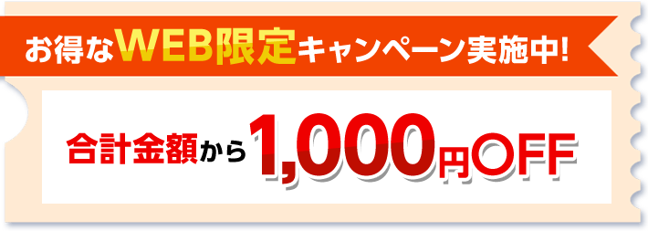 お得なWEB限定キャンペーン実施中！